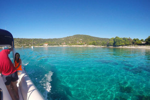 arriving at the Blue lagoon