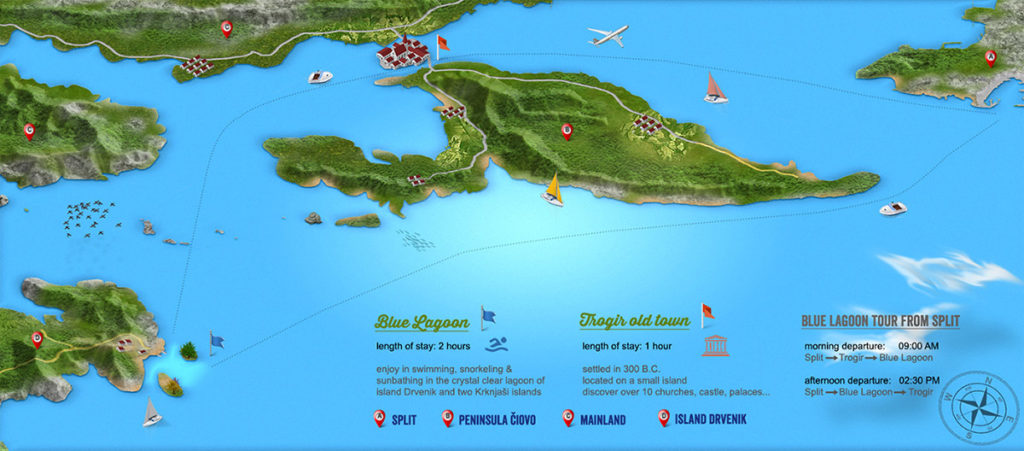 Blue Lagoon tour map