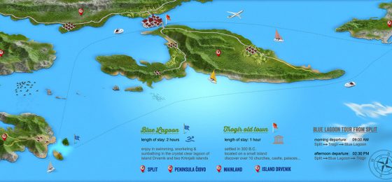 blue-lagoon-tour-from-split-tour-map