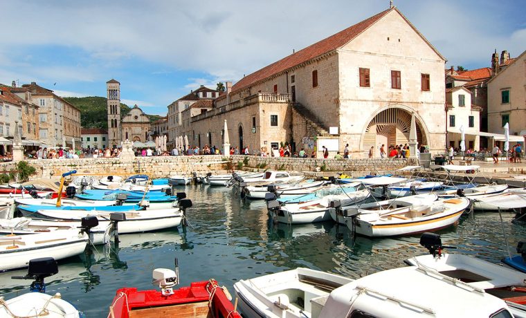 St Stephens Cathedral and Arsenal building, Hvar