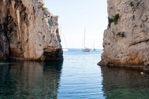 amazing stone gates of Stiniva cove