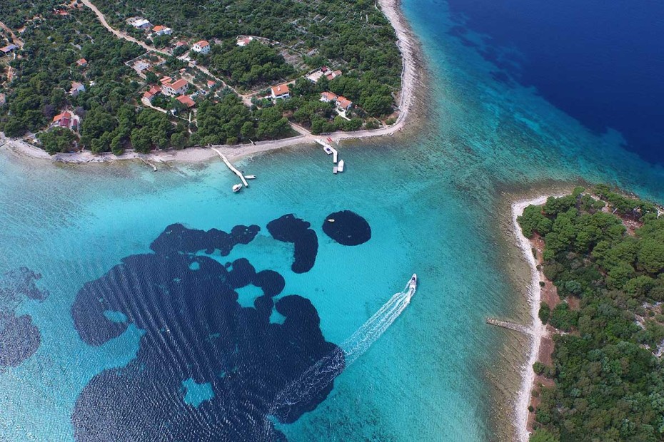 AerialViewonBlueLagoonSplitCroatia