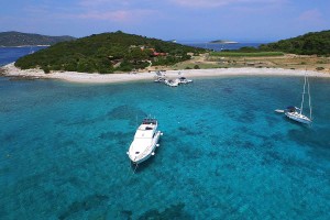 Budikovac beach and clear blue sea