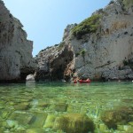 clear sea of Stiniva cove