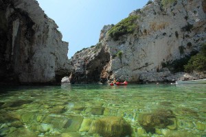 clear sea of Stiniva cove