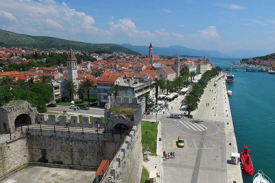 View on Trogir from Kamerlengo fortress