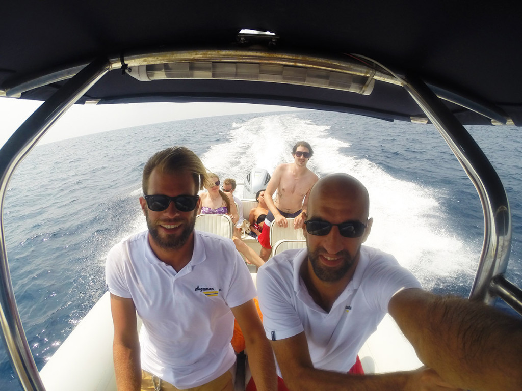 Gordan and Miro speeding through south side of Vis island