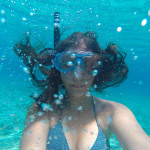 Underwater selfie inside Budikovac lagoon