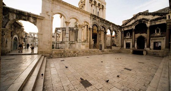 Peristyle and Cathedral in Diocletian Palace-Split