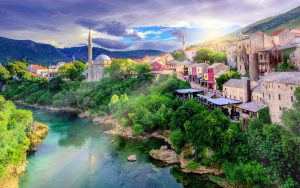 view over the Mostar river