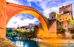 under the Mostar bridge