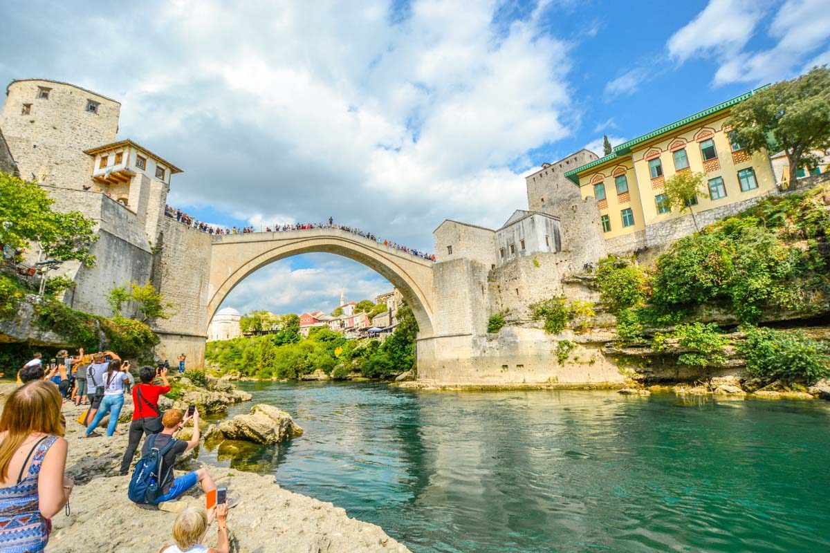 jumping from Mostar bridge