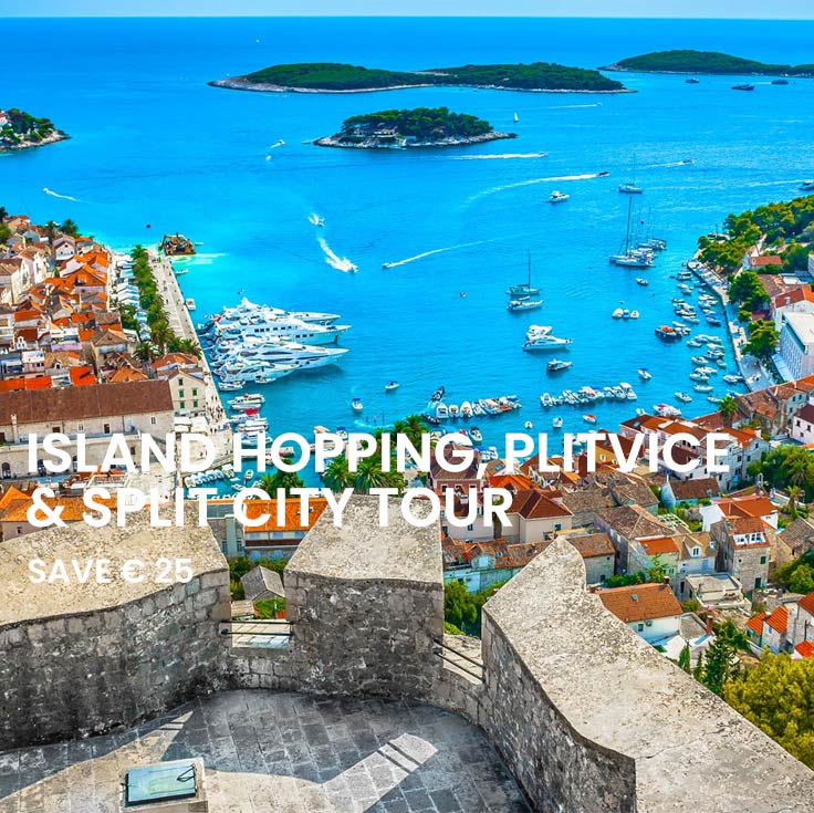Blue Lagoon, Hvar and Trogir Tour, Plitvice Lakes and Split city tour from Split